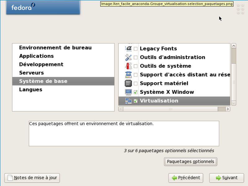 Fichier:Xen facile-Anaconda Groupe virtualisation Dom0 minimal.png